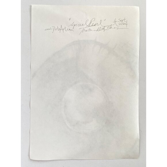 Special Pearl Original Charcoal Drawing Wall Art 11x14in Matted Frame Ready Blac - Picture 9 of 9